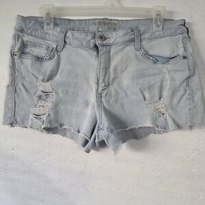 Arizona Jean Company Blue Distressed Jean Shorts